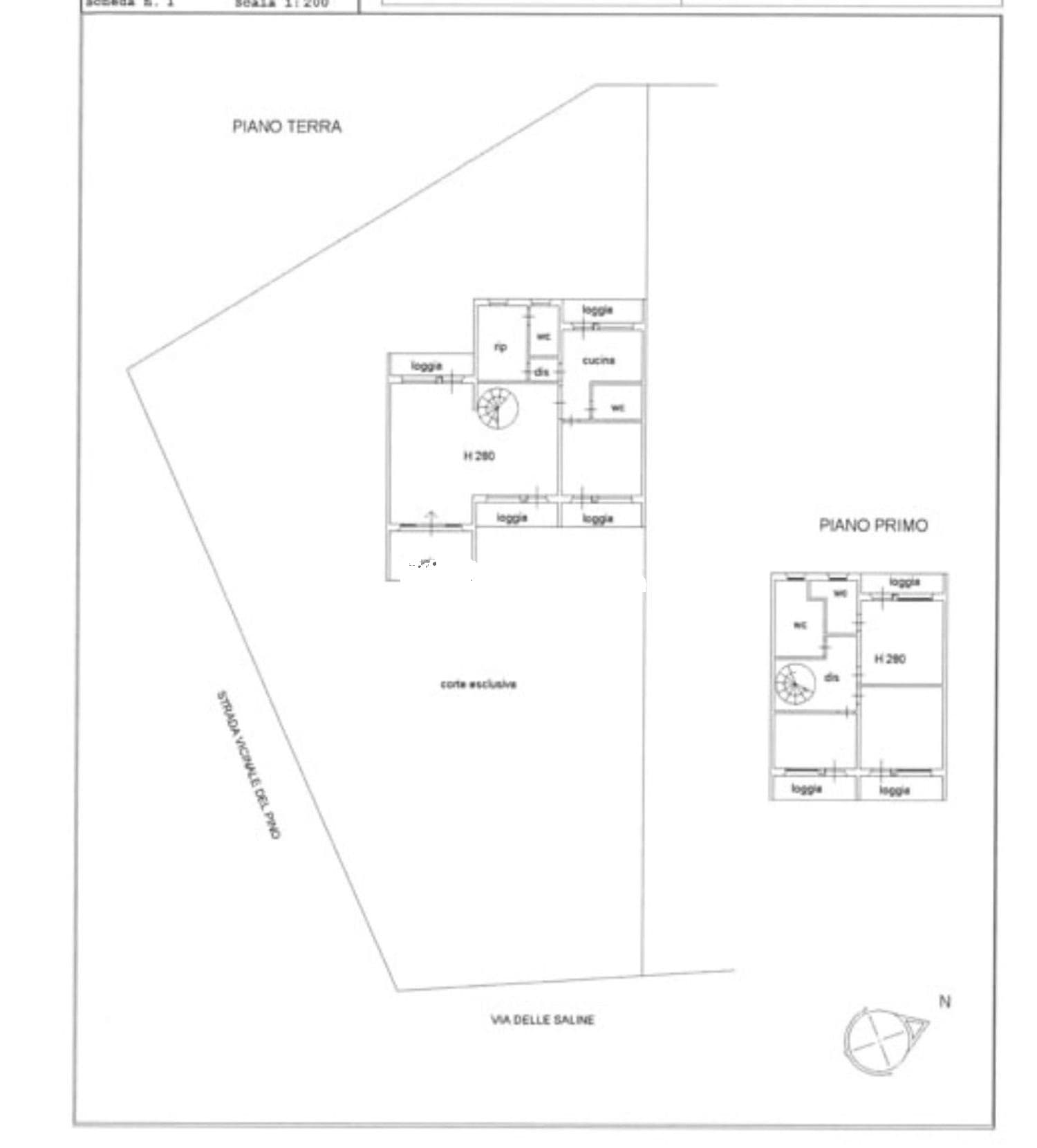 Planimetria — Villa indipendente alla Giannella, a 150 metri dal mare